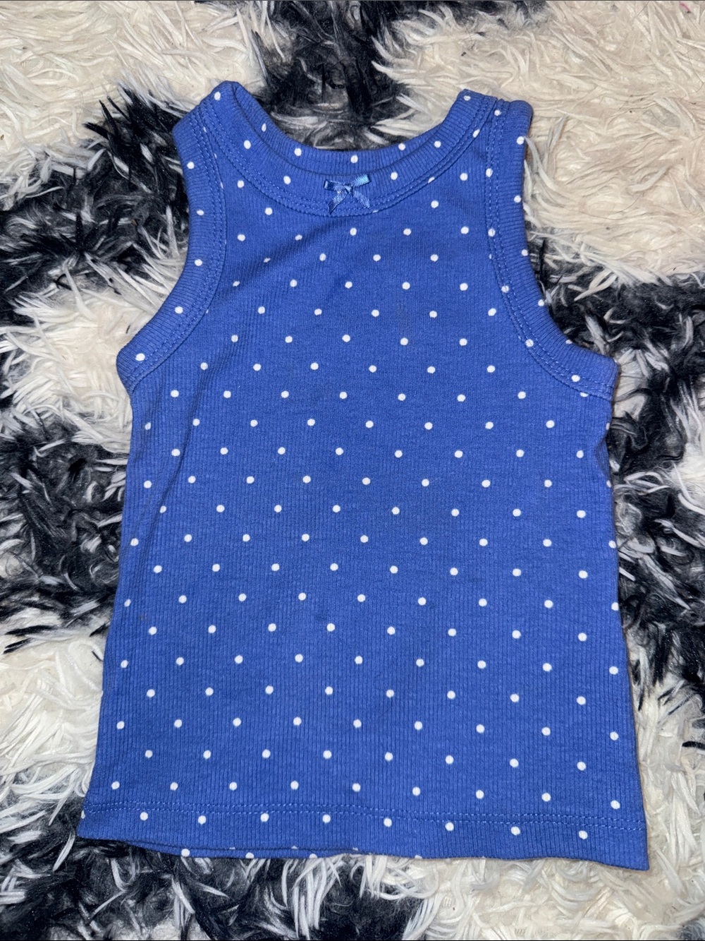 wonder nation Blue Polka Dot Tank Top